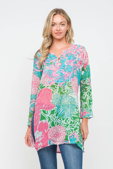 Alina Printed Embroidered Tunic